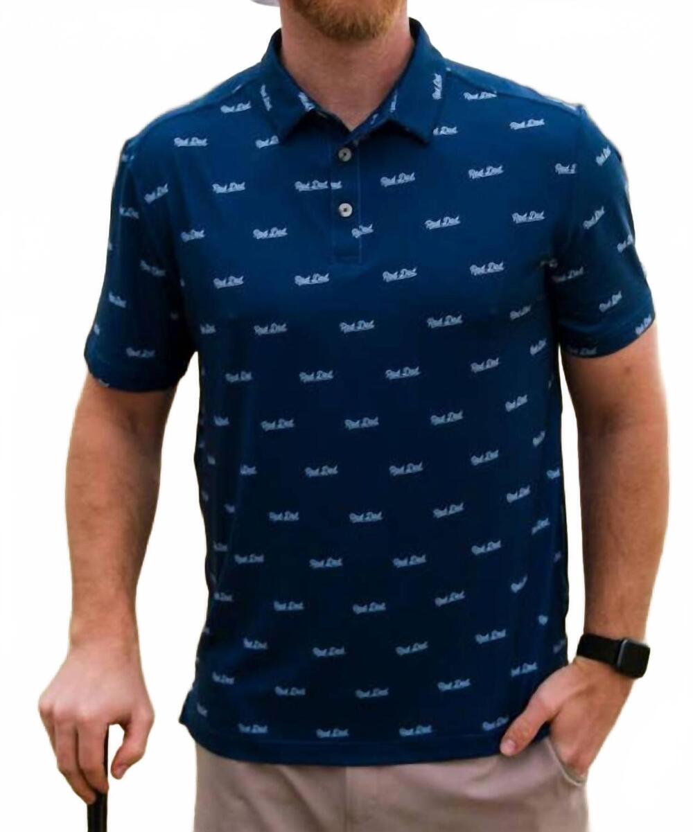 NEW BURLEBO rad dad performance polo in navy